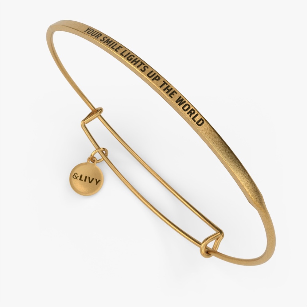 &LIVY Your Smile Lights Up the World Bangle NWT